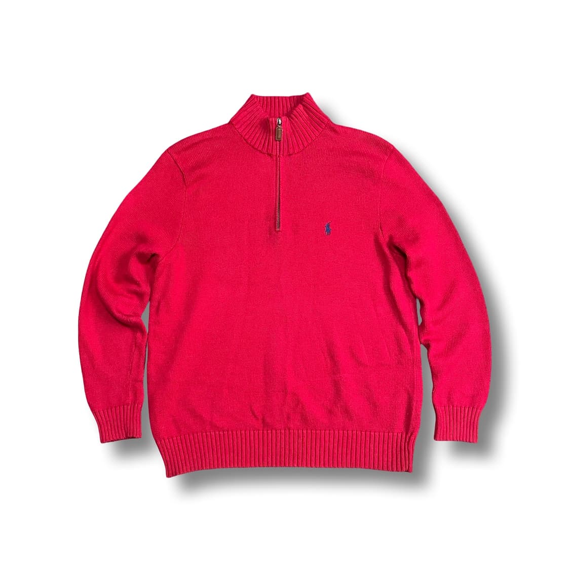 [XL] 폴로 랄프로렌 레드 하프집업 니트 상품이미지1