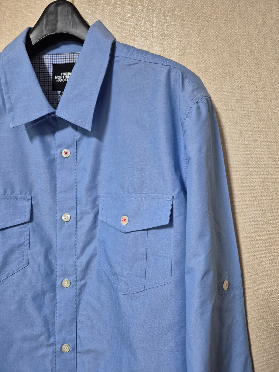 새옷 노스페이스 소매롤업 셔츠 상품이미지2