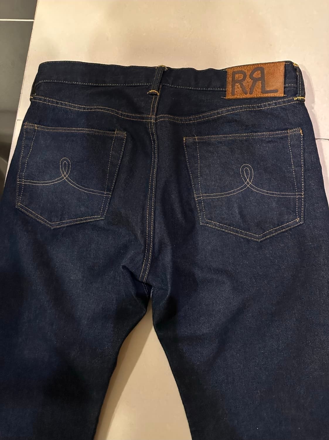 rrl 스트레이트핏 원스워시드 셀비지 진 상품이미지5