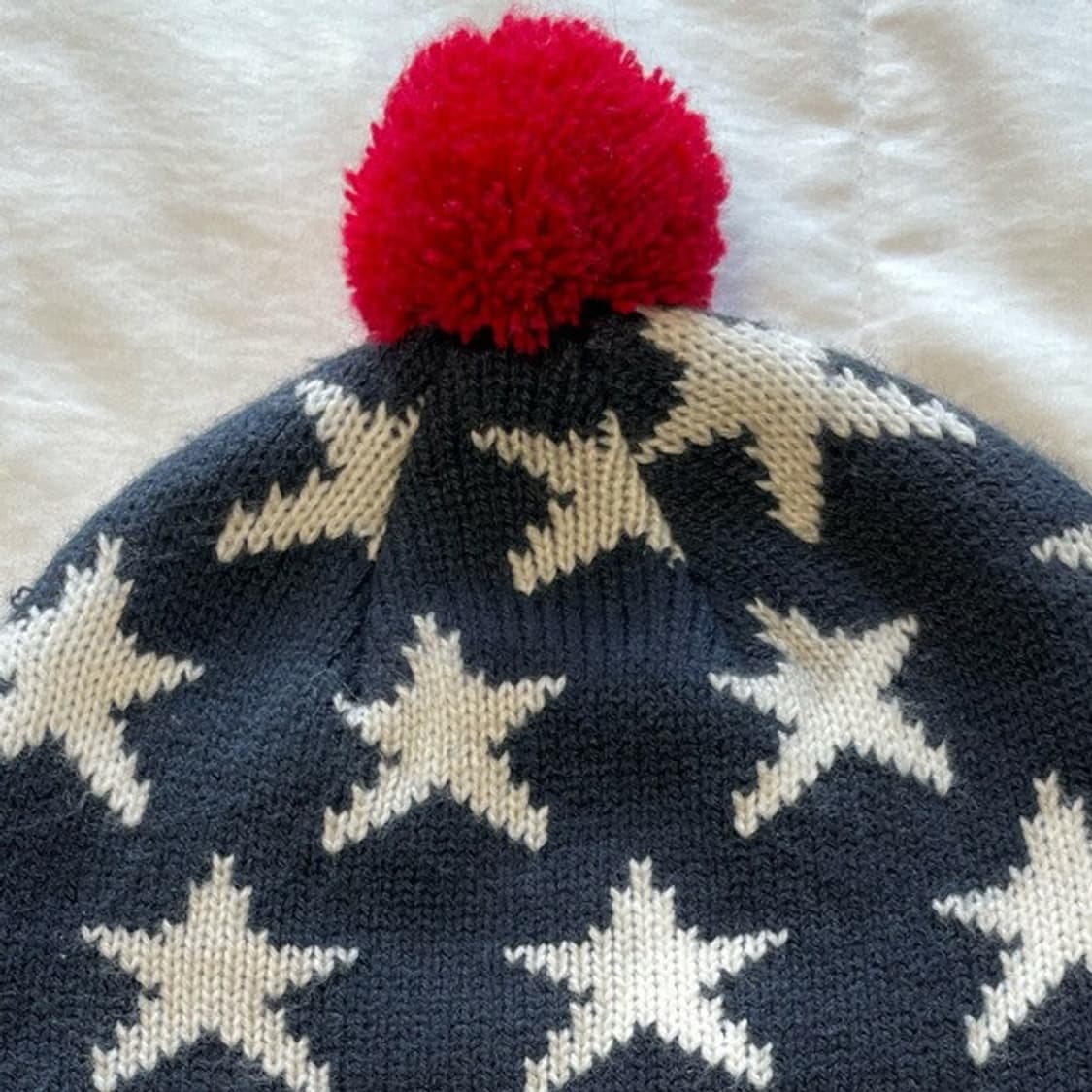 스투시 스타 패턴 폼폼 니트 비니 상품이미지4