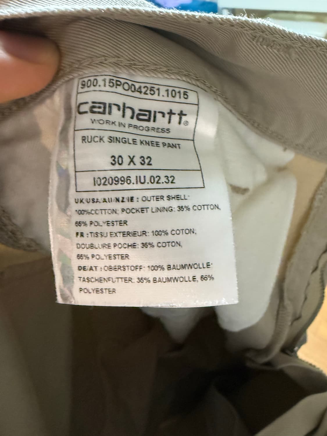칼하트 럽 싱글 니 팬츠 30x32 상품이미지3