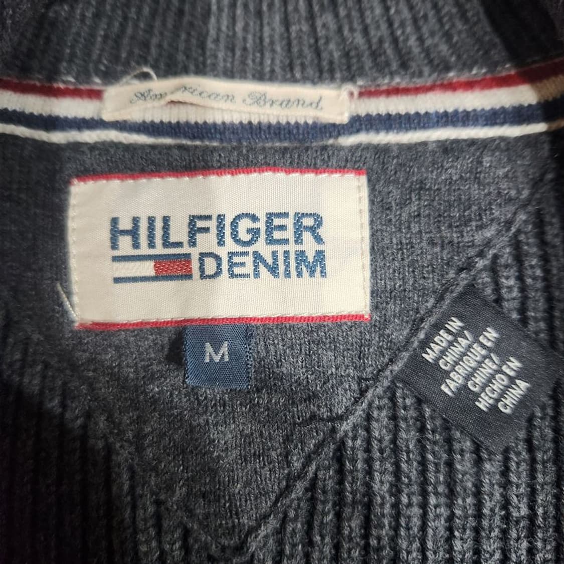[남M]타미힐피거 코튼 니트 집업[Y62-014] 상품이미지8