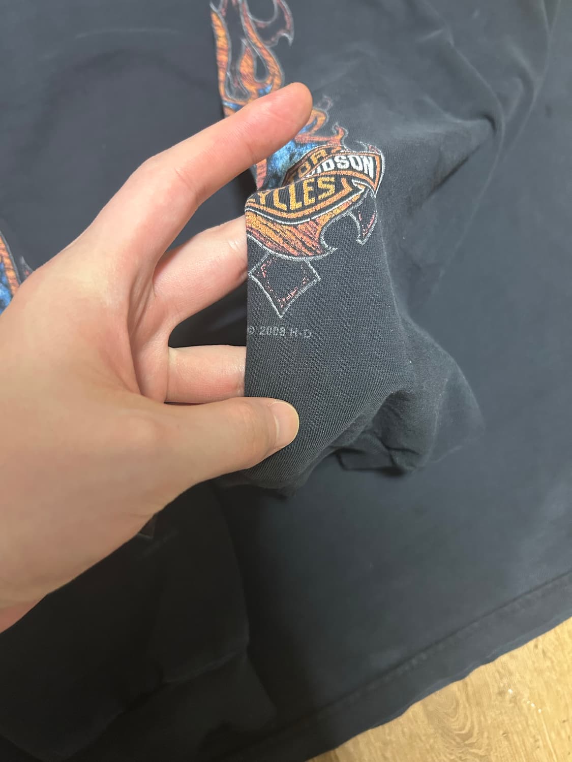 빈티지 할리데이비슨 플레임 트리벌 롱슬리브 상품이미지3