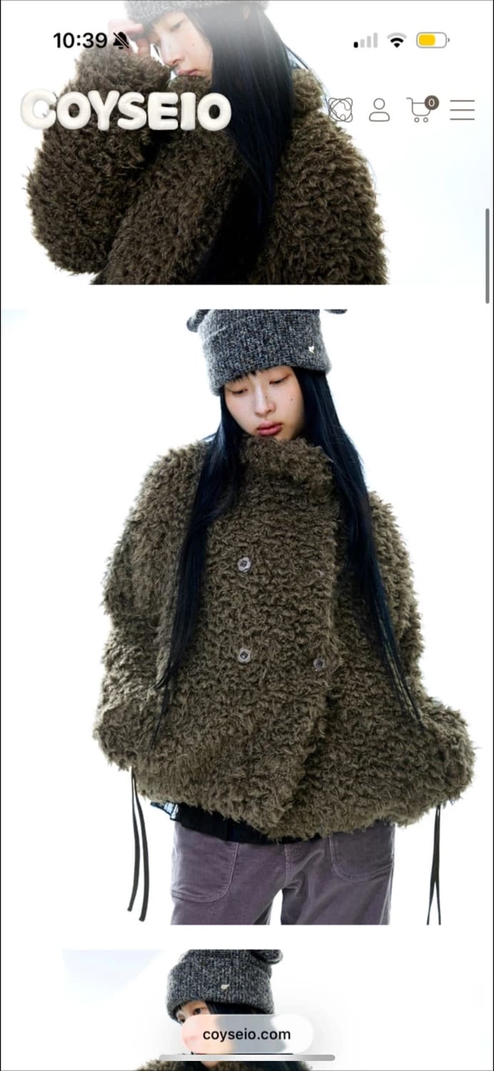 코이세이오 퍼 자켓 브라운 상품이미지1