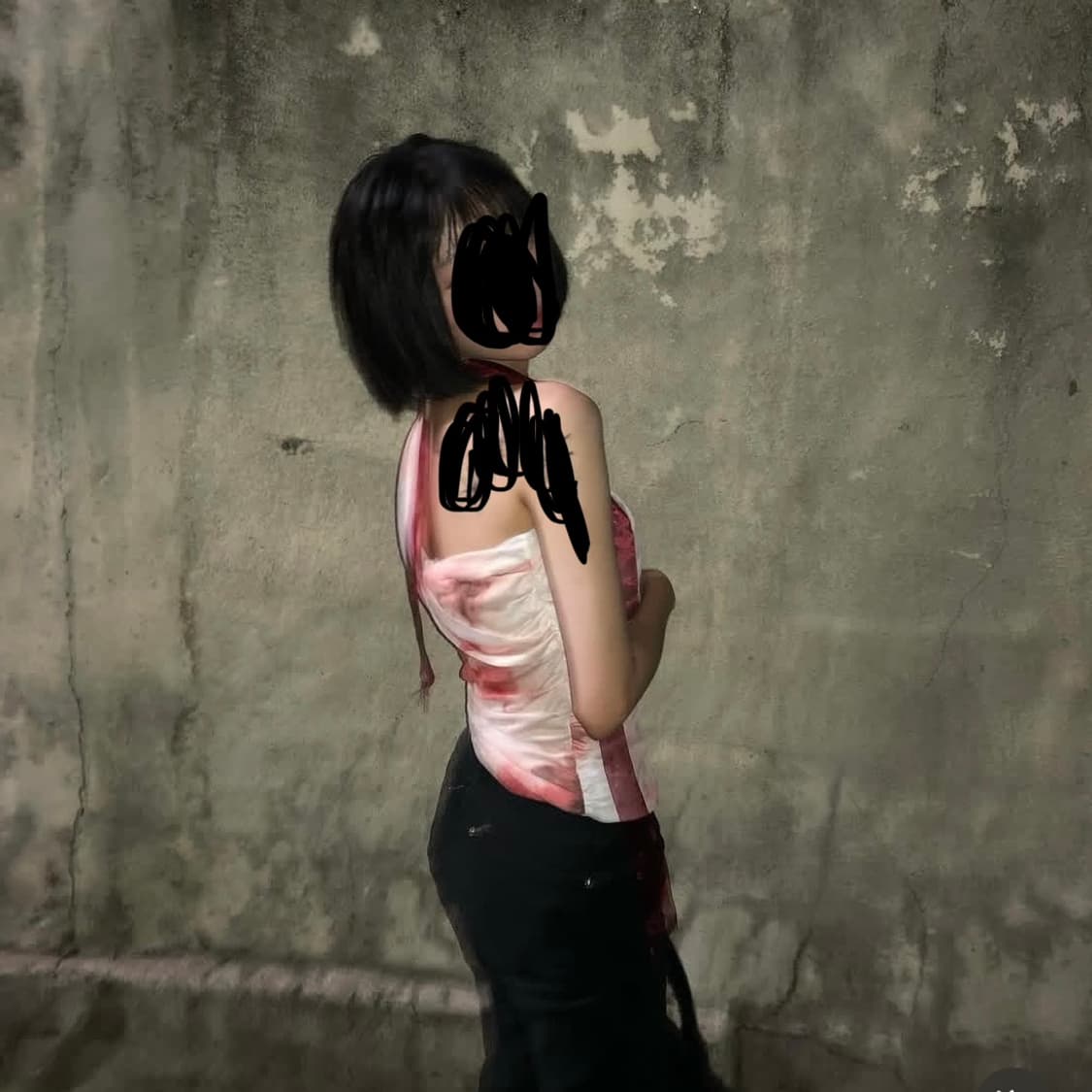 피아오량 one shoulder tint shirring top 상품이미지5