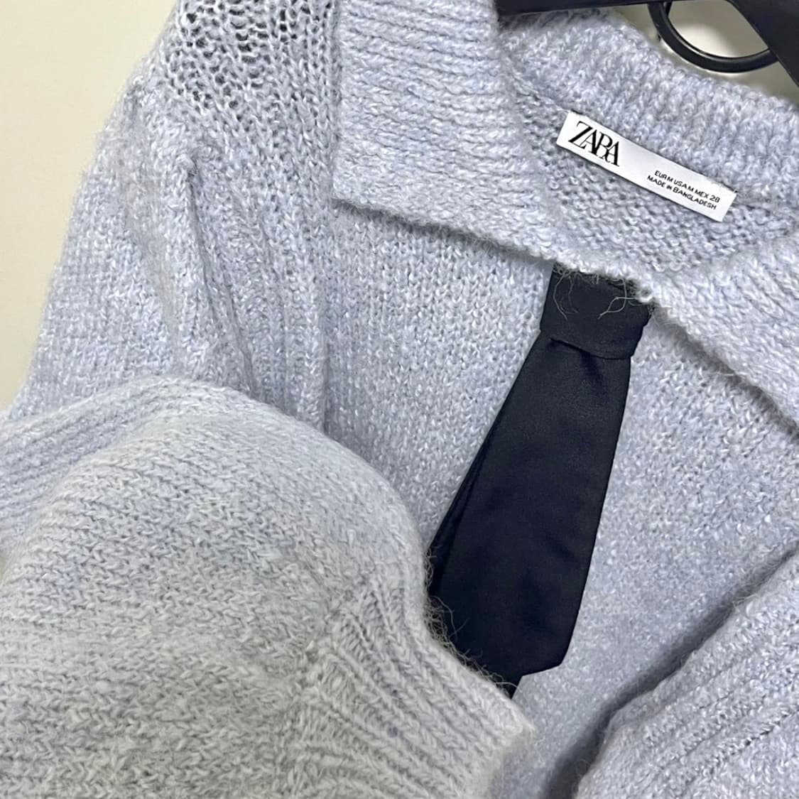 자라 스카이블루 타이 니트 상품이미지2