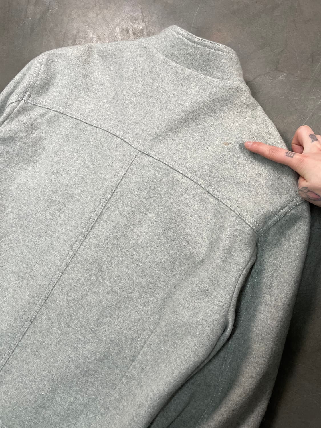 솔리드 옴므 울 봄버 자켓 상품이미지6