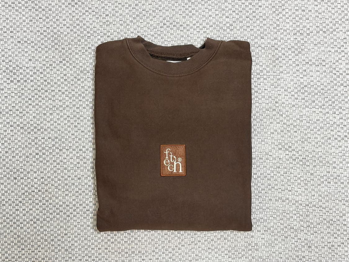 [M] 페치 로고 리버스위브 맨투맨(기모) 상품이미지3