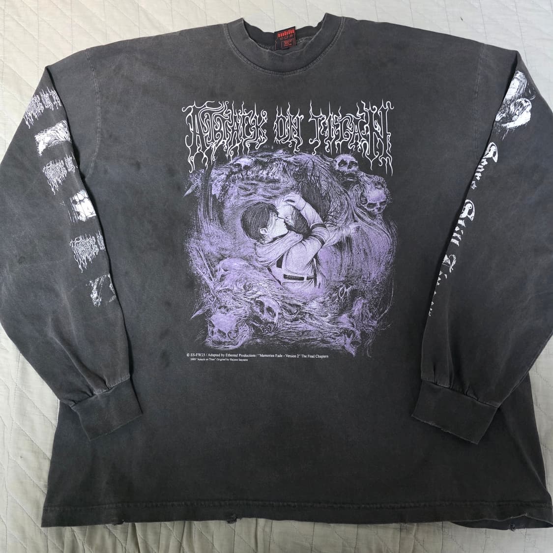 [XXL] 진격의거인 부틀렉 이더리얼 스튜디오 페이드 블랙 롱슬리브 상품이미지1