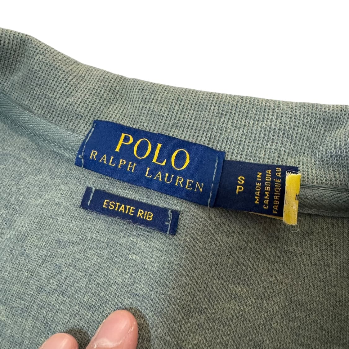 신형 QR라벨 폴로 랄프로렌 카키 반집업니트 상품이미지3