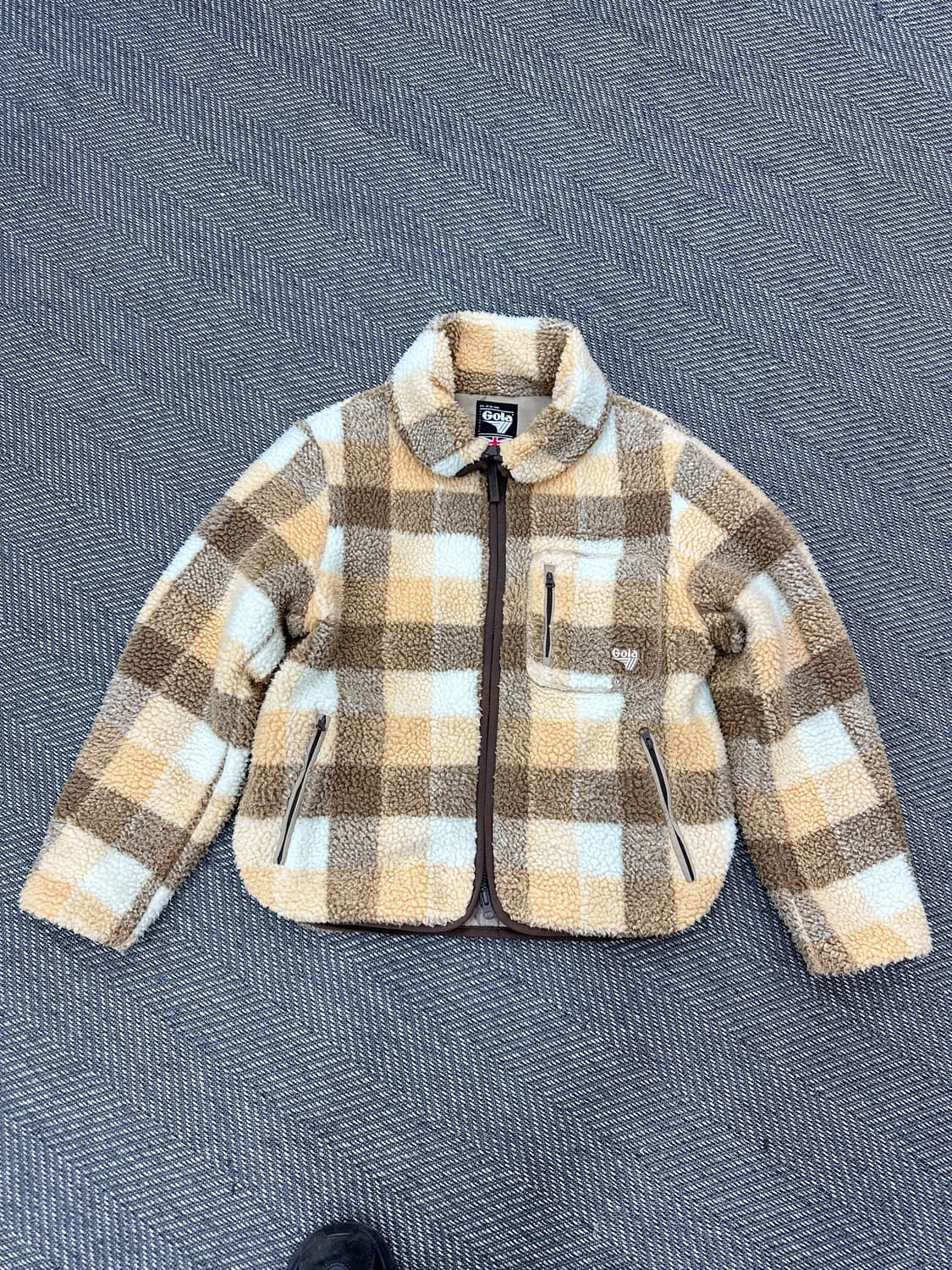 Gola 골라 체크뽀글이 누빔 후리스 상품이미지1