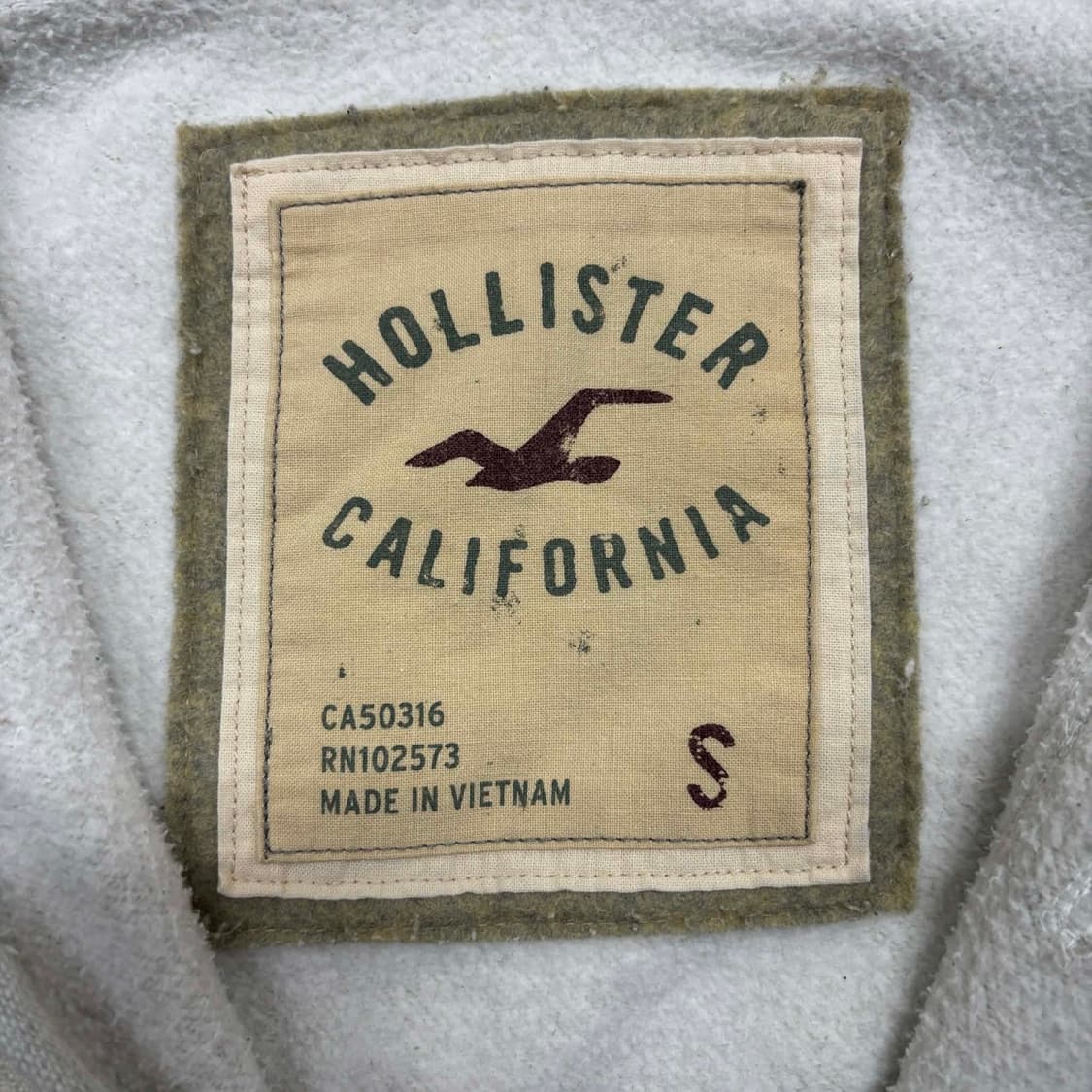 홀리스터 y2k 연그레이 올드스쿨 스웻 후드집업 희귀져지(S) 상품이미지4