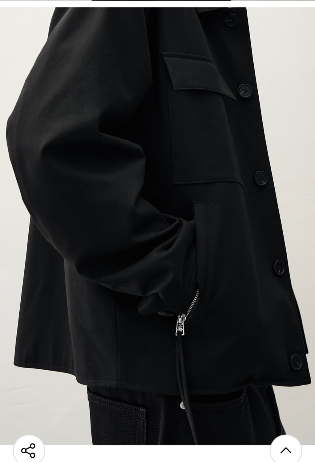 (XL) 드로우핏 도브 울 하이드 블루종 자켓 [BLACK] 판매 상품이미지7