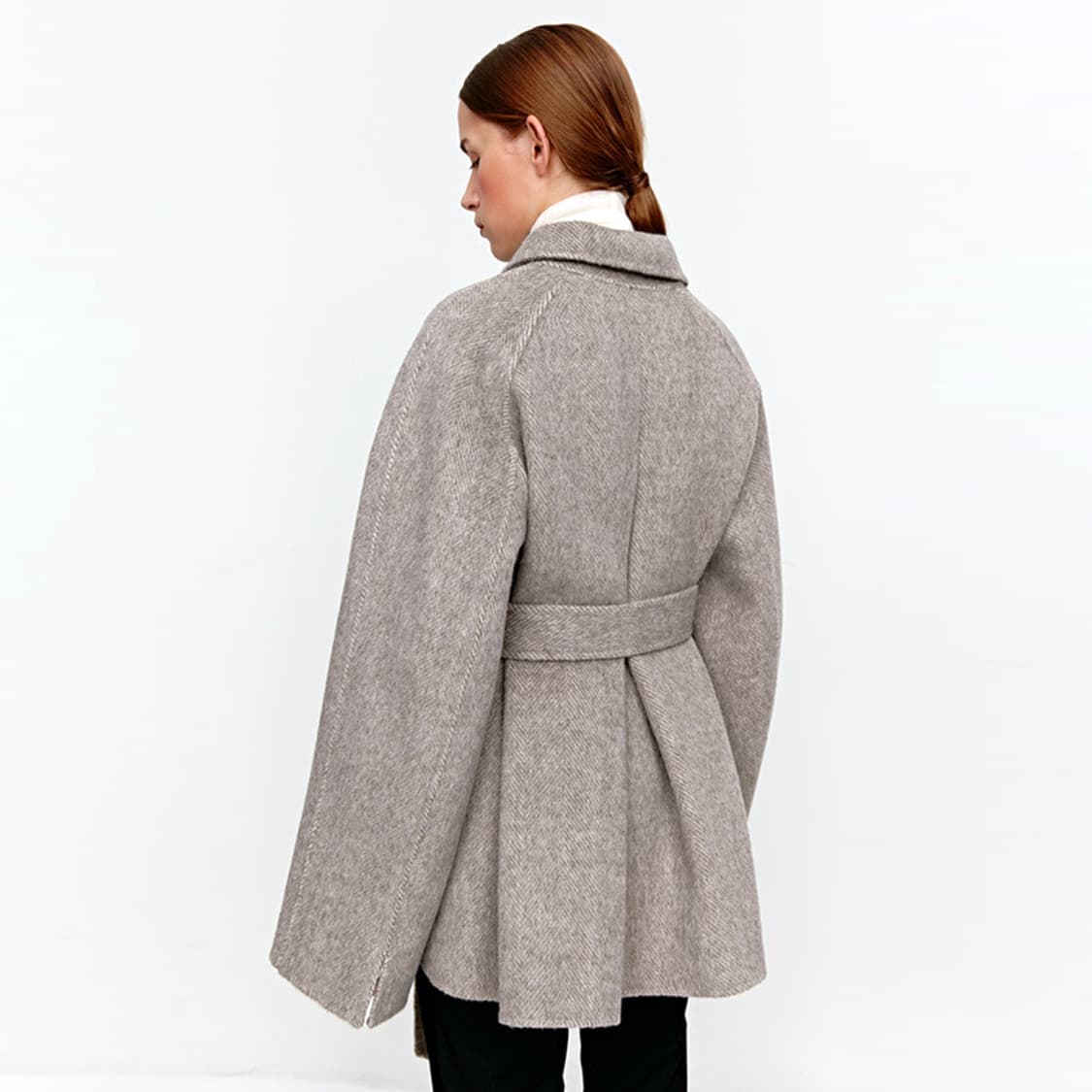 모한(MOHAN) TWF 알파카 세미 더블 하프코트 프리사이즈 상품이미지5