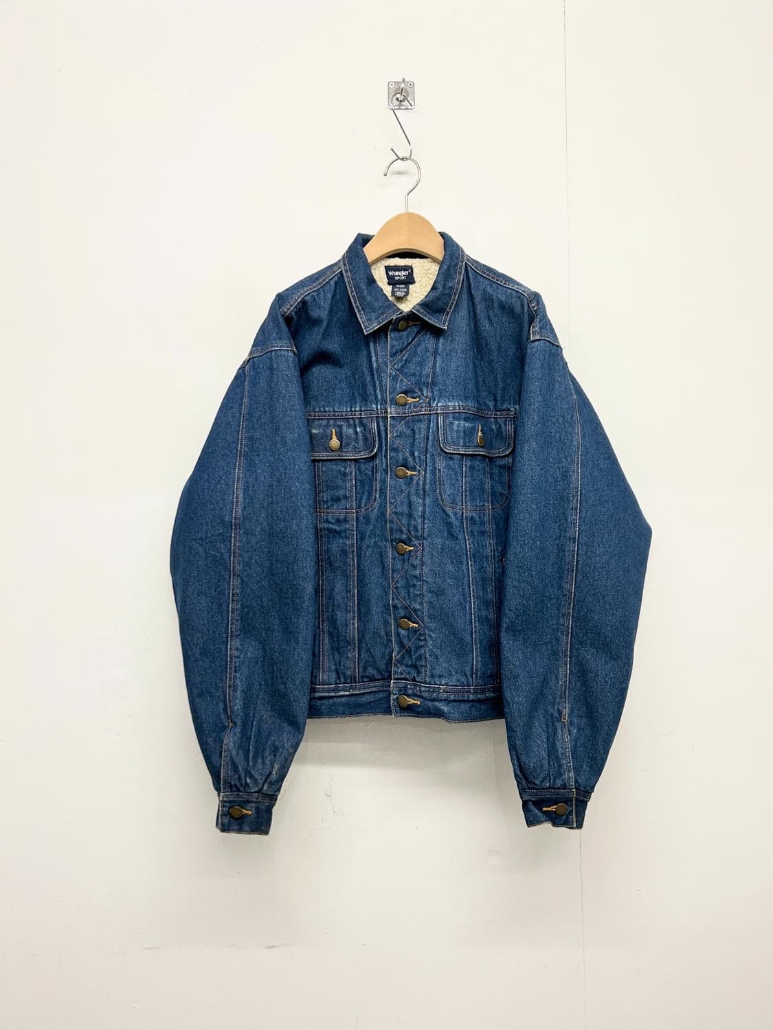 90s 랭글러 스포츠 데님 쉐르파 자켓 상품이미지1