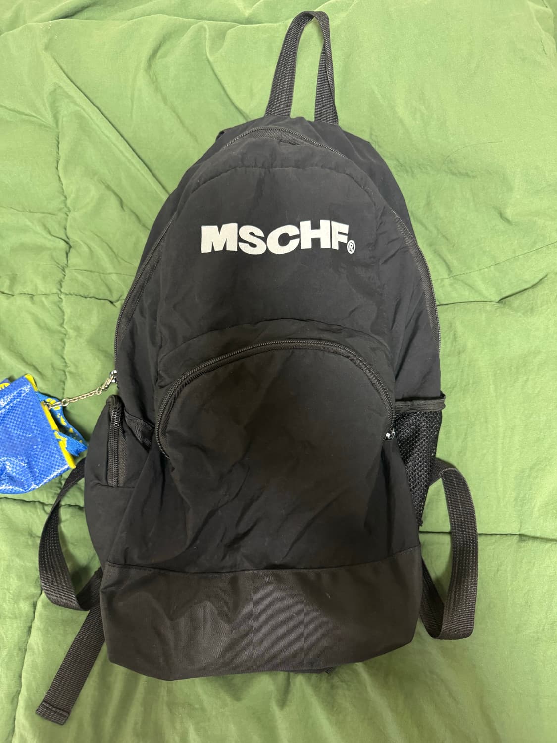 미스치프 블랙 나일론 백팩 상품이미지1