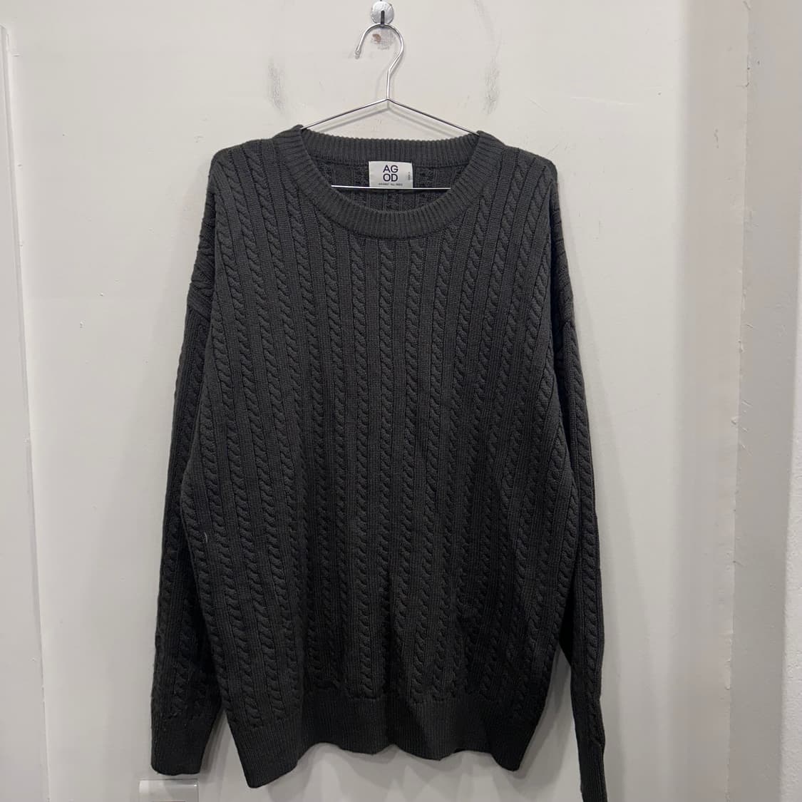 AGOD 울 모직 꽈베기 케이블 니트 상품이미지2