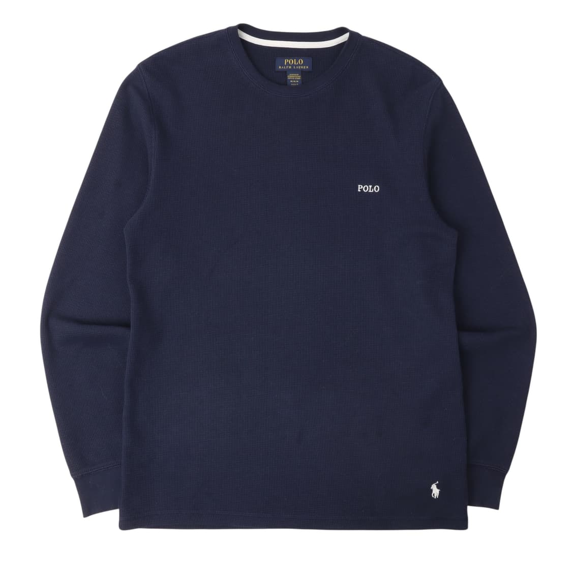 폴로 랄프로렌 네이비 로고 와플 롱슬리브 상품이미지1