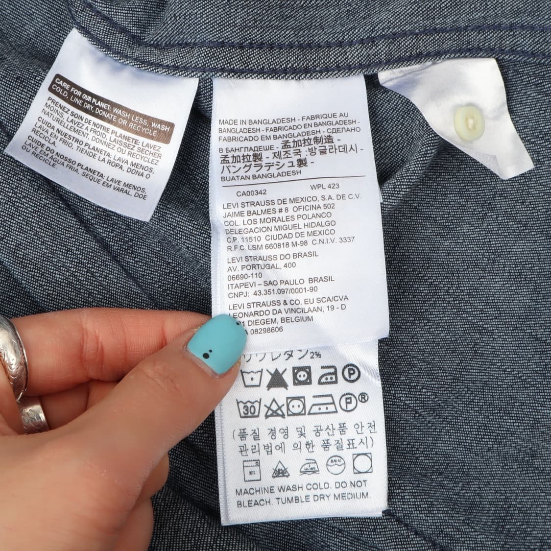 리바이스 인디고 웨스턴 데님셔츠 상품이미지9