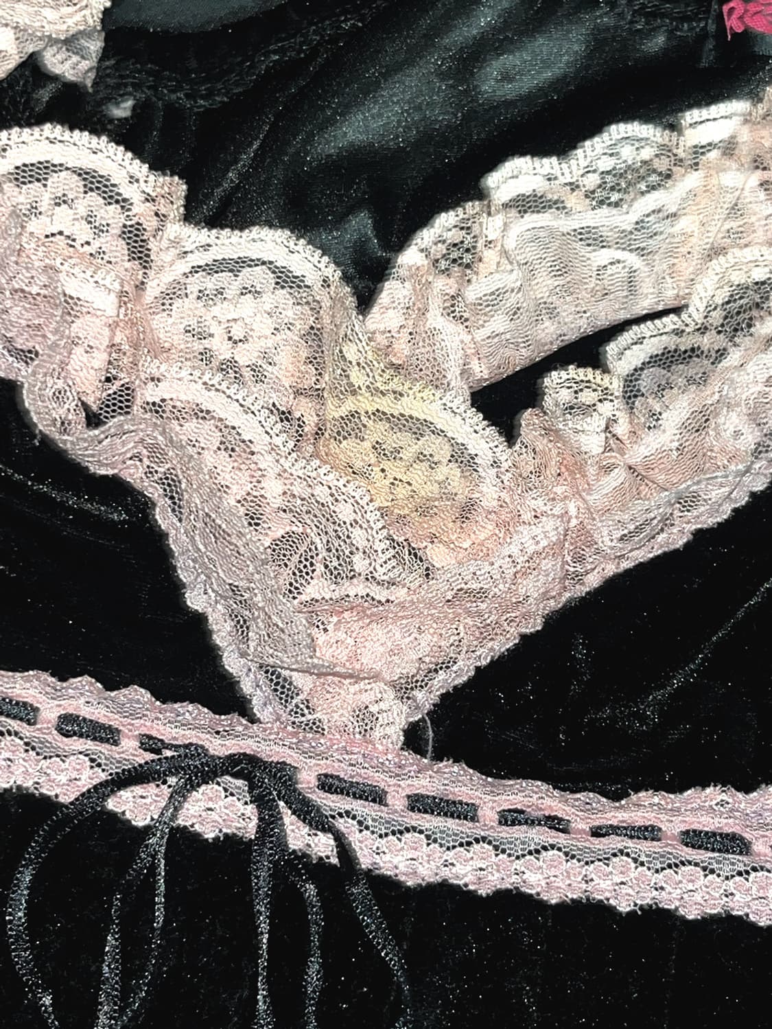 (rose fanfan) gyaru lace velvet top  상품이미지9