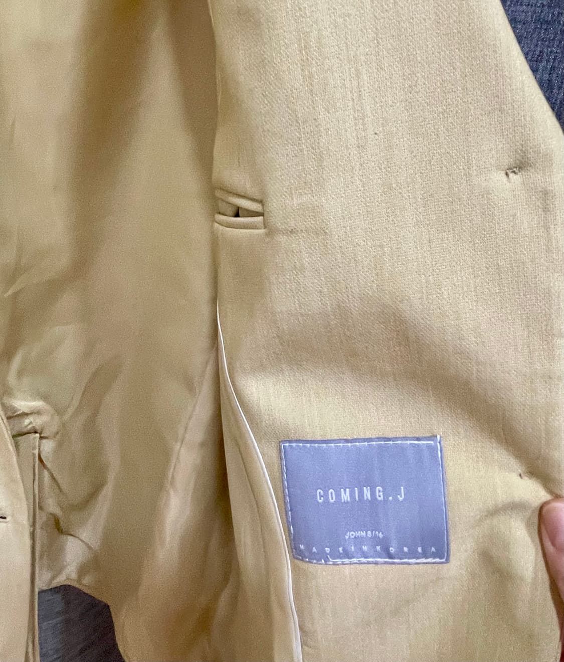 도매택 Coming J 간절기 오버핏 자켓 /버터칼라  상품이미지4