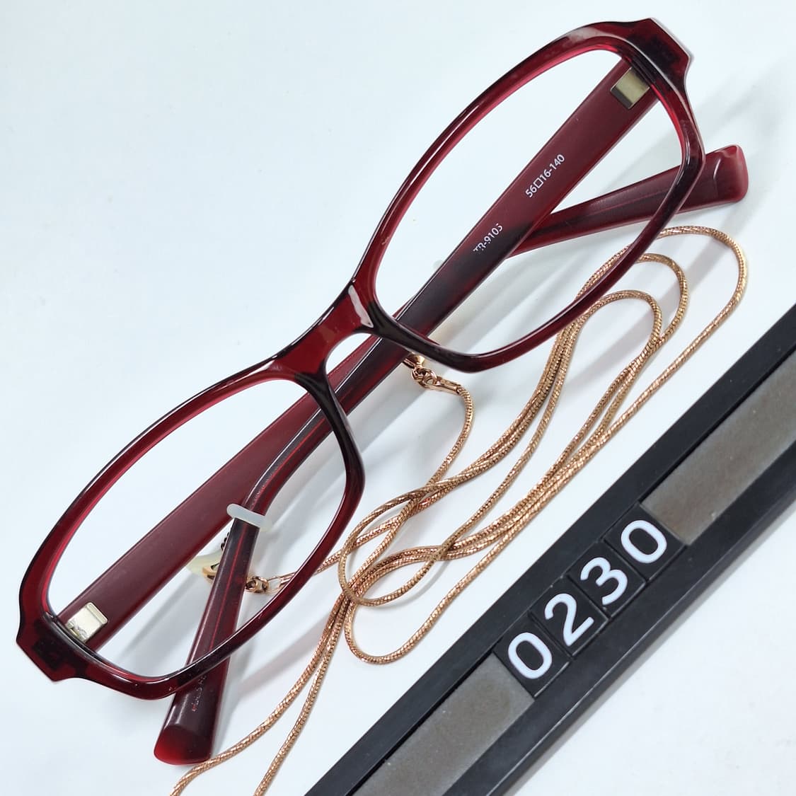 90s 다크 버건디 스퀘어 아세테이트 안경테 54mm TR-9103 일본 상품이미지1