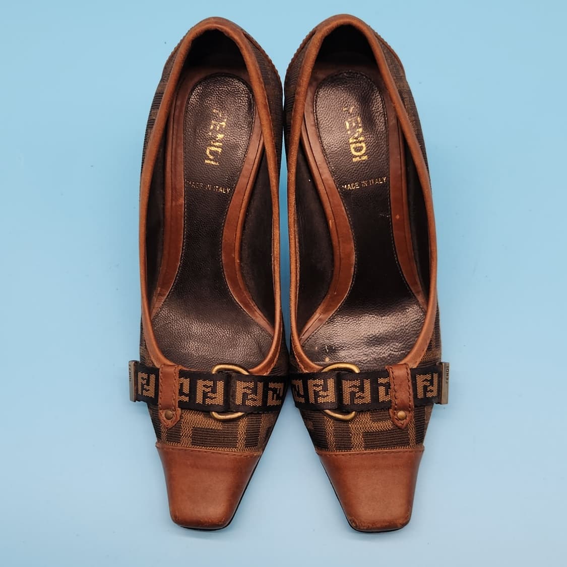 ooo 펜디 캔버스 여성힐36 230 굽9 상품이미지2