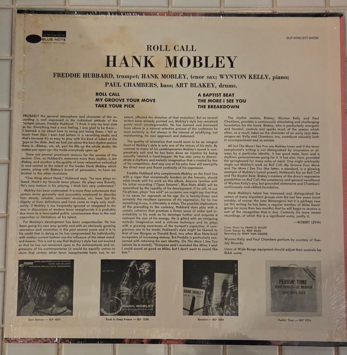 블루노트 Hank Mobley  Roll Call LP 리버티반 RVG 상품이미지2