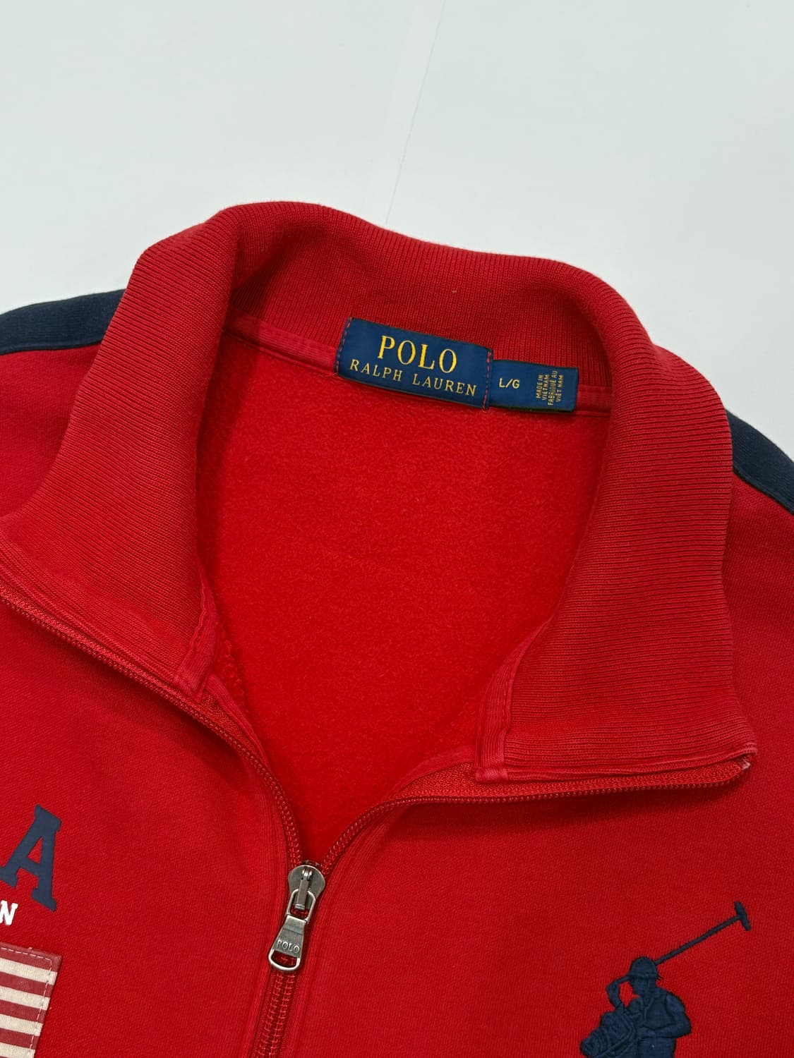 Polo 폴로랄프로렌 신형 레드 USA 집업 상품이미지5