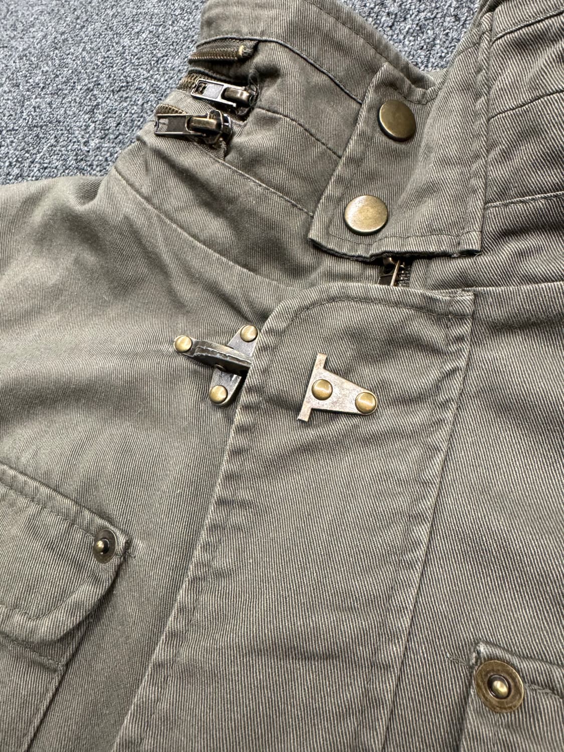 PRESQUE TOUT 빈티지 여성 후크 올리브 야상 상품이미지4