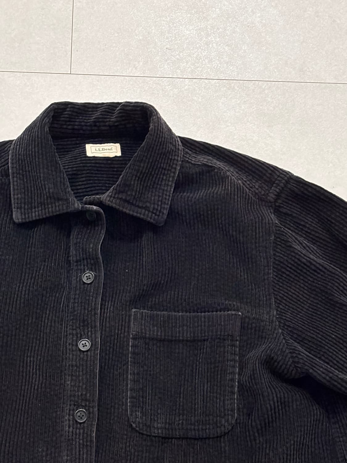Vintage L.L.Bean 블랙 코듀로이 셔츠자켓 상품이미지1