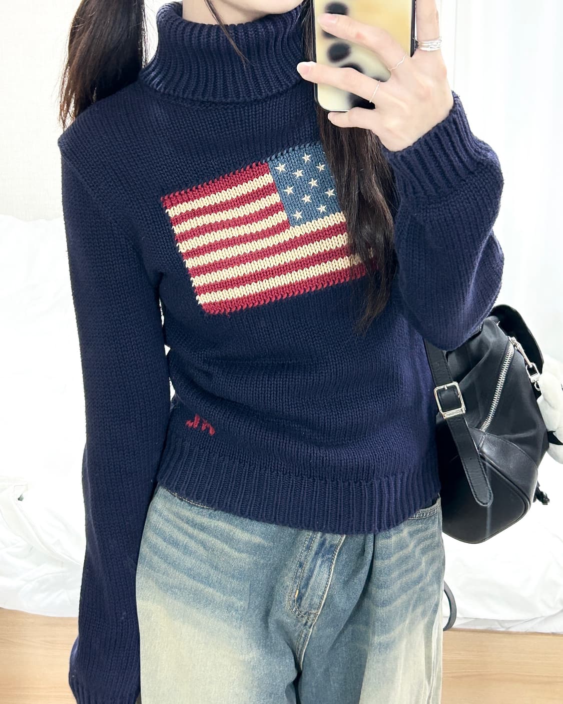 폴로 성조기 터틀넥 니트 상품이미지2