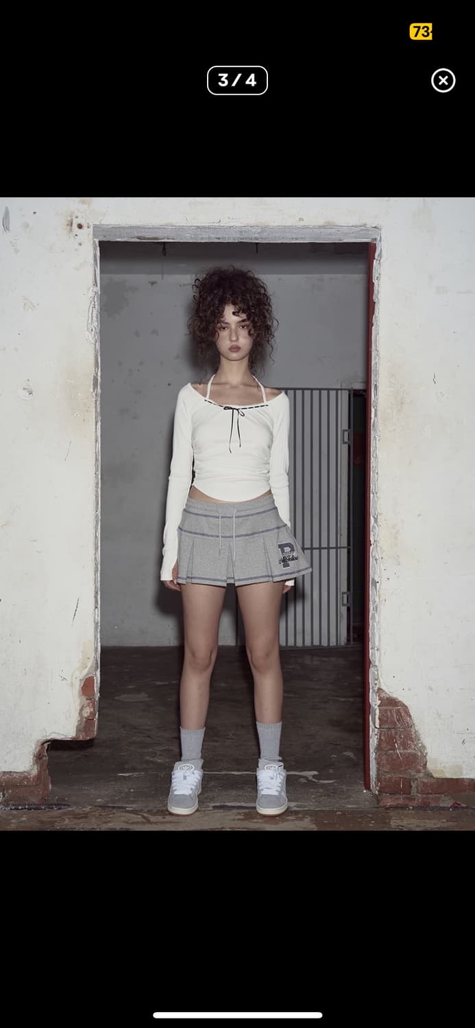 플리즈노팔로우 낸시스커트 그레이 상품이미지2