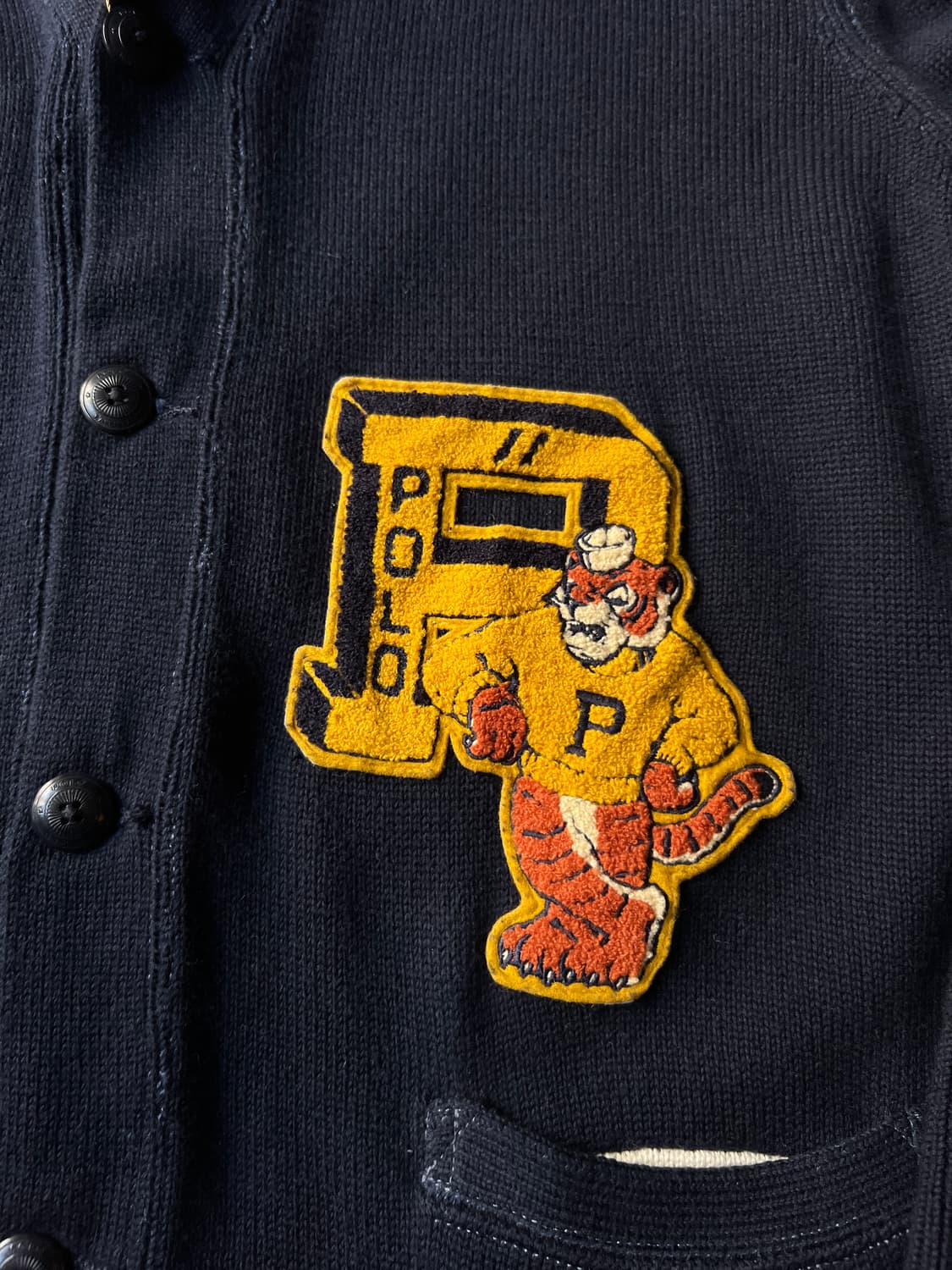 [2XL]폴로 랄프로렌 타이거 패치 네이비 레터맨 가디건 상품이미지4