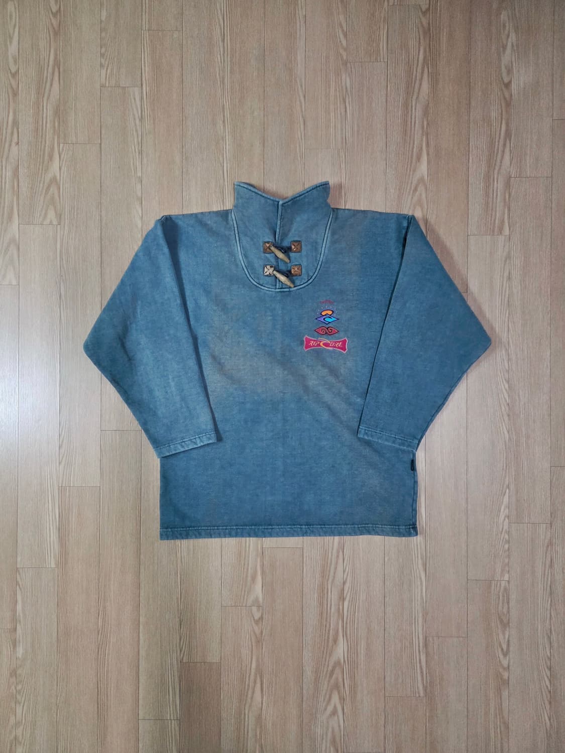 RIP CURL 러기드 블루 하이넥 롱 슬리브 티셔츠 상품이미지1