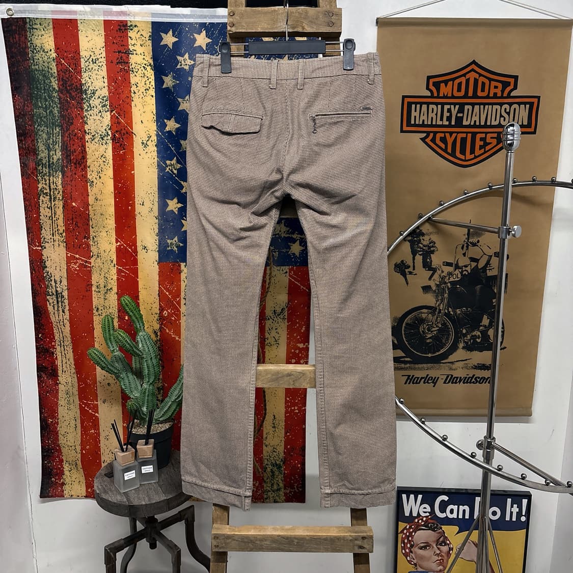 00s 디젤 마이크로 하운즈투스 체크 투턱 치노슬랙스 N629 상품이미지2