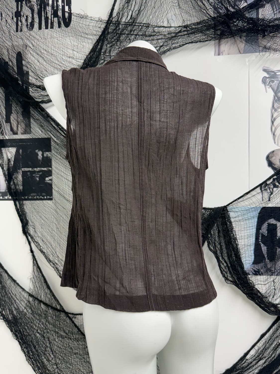 Mori girl mood seethrough vest 상품이미지3