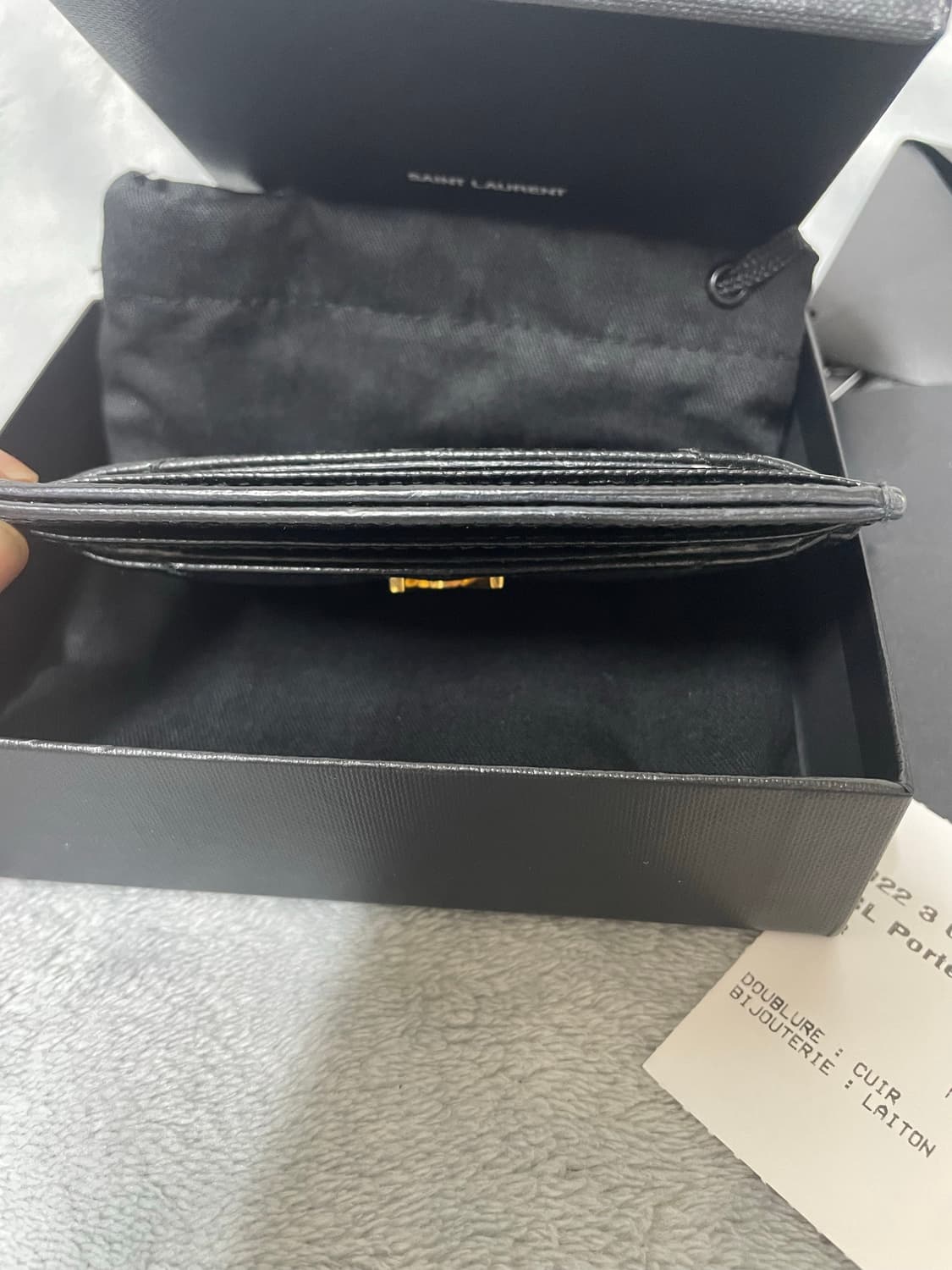 (크림정품)생로랑 마틀라세 카드지갑 상품이미지3