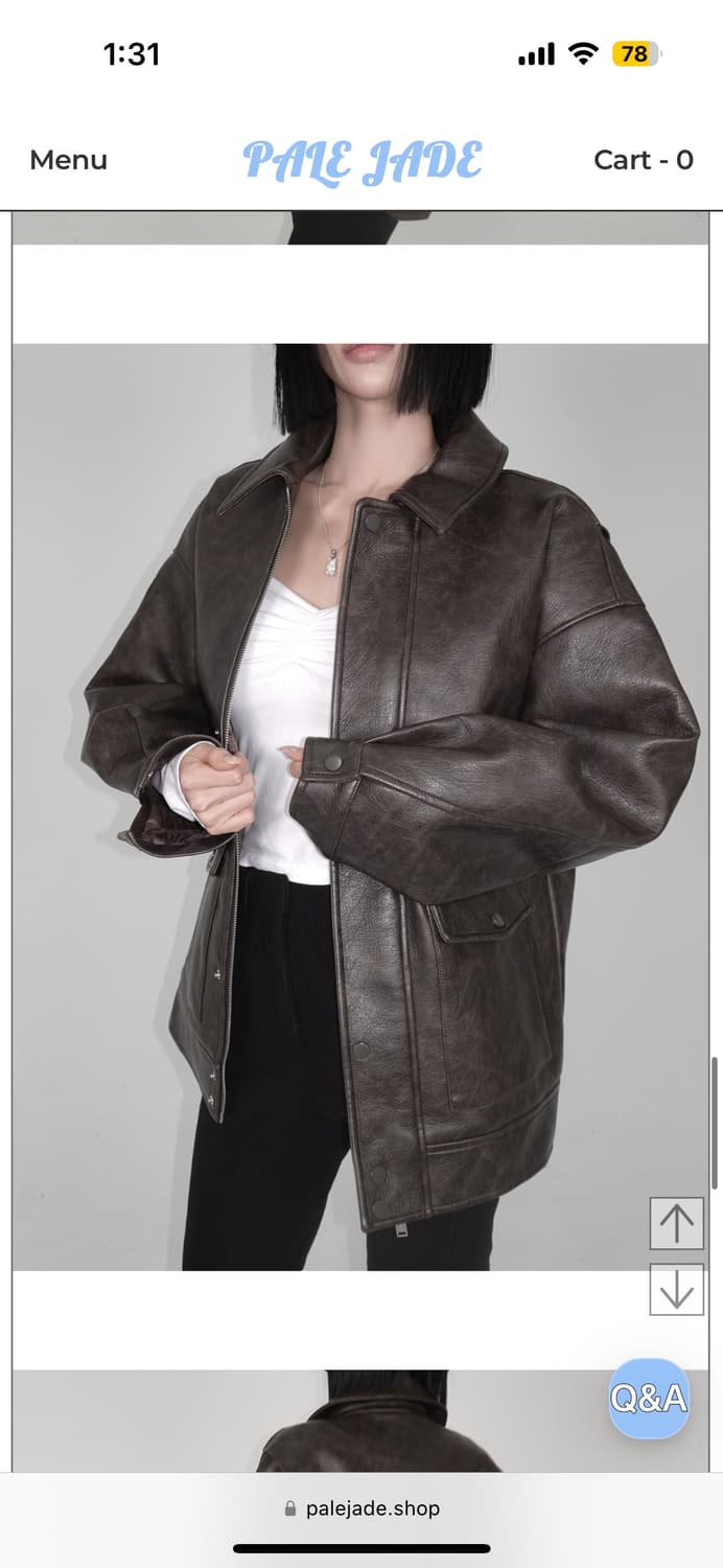 페일제이드 오버핏레더자켓 상품이미지3