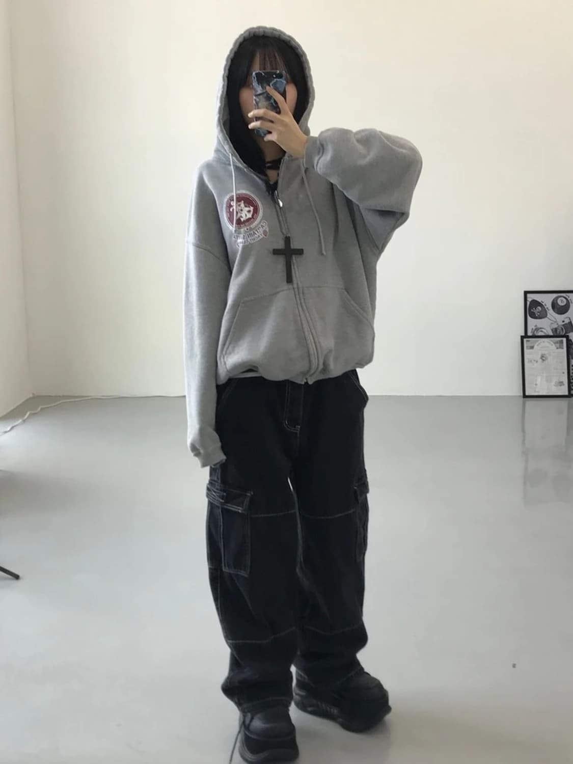 캡틴산타 그레이 후드집업 상품이미지1