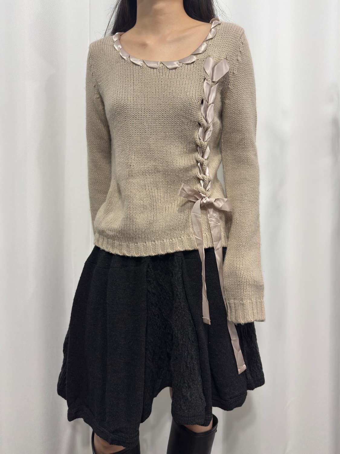 zucca design knit mini skirt 상품이미지4