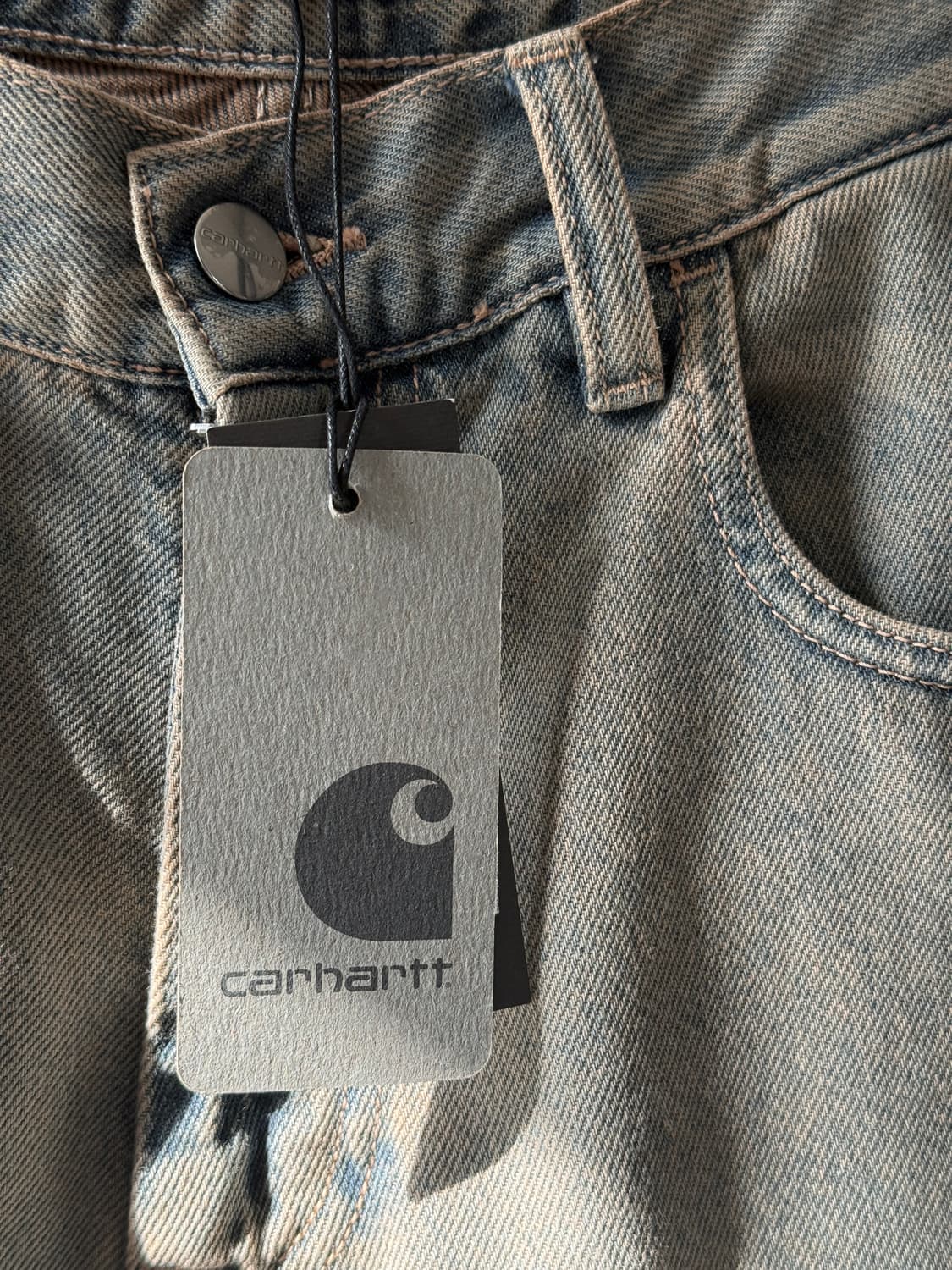 칼하트 W 브랜든 팬츠 스미스타운 블루/레더 가먼트 다이드  / 사이즈  상품이미지6
