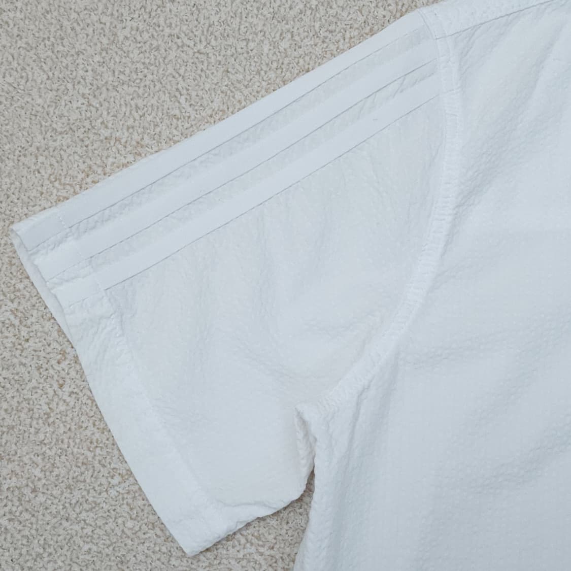 (M)아디다스 여성 반팔 셔츠 오픈카라 시어서커 포플린 남방 상품이미지3