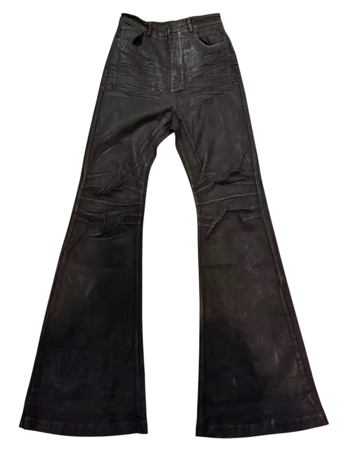 Distressed Waxed Flared Pants 상품이미지2