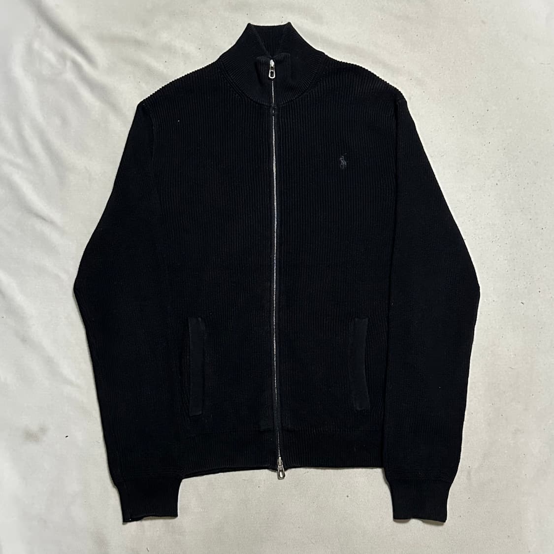 XL 폴로랄프로렌 블랙 포니 코튼 니트 집업 상품이미지2