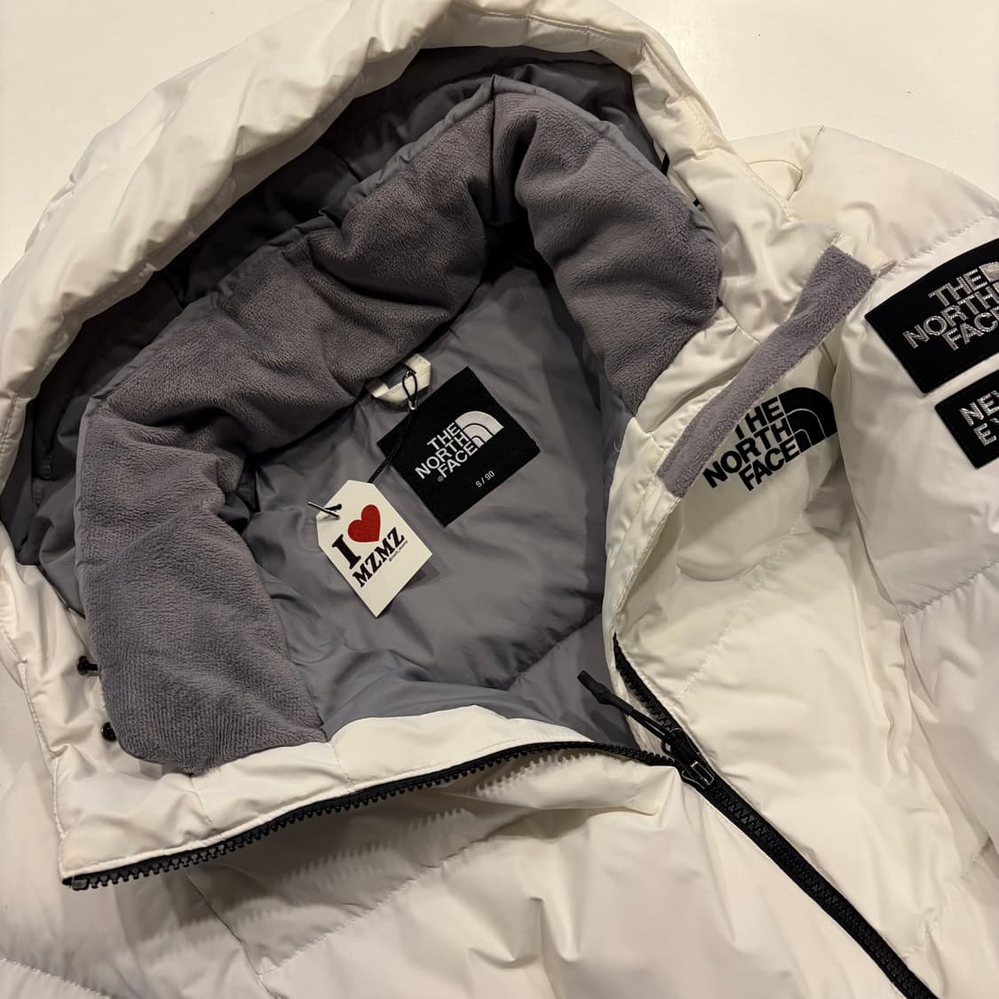 [S] 노스페이스 아스펜 화이트 패딩 점퍼 후드 C48 상품이미지5