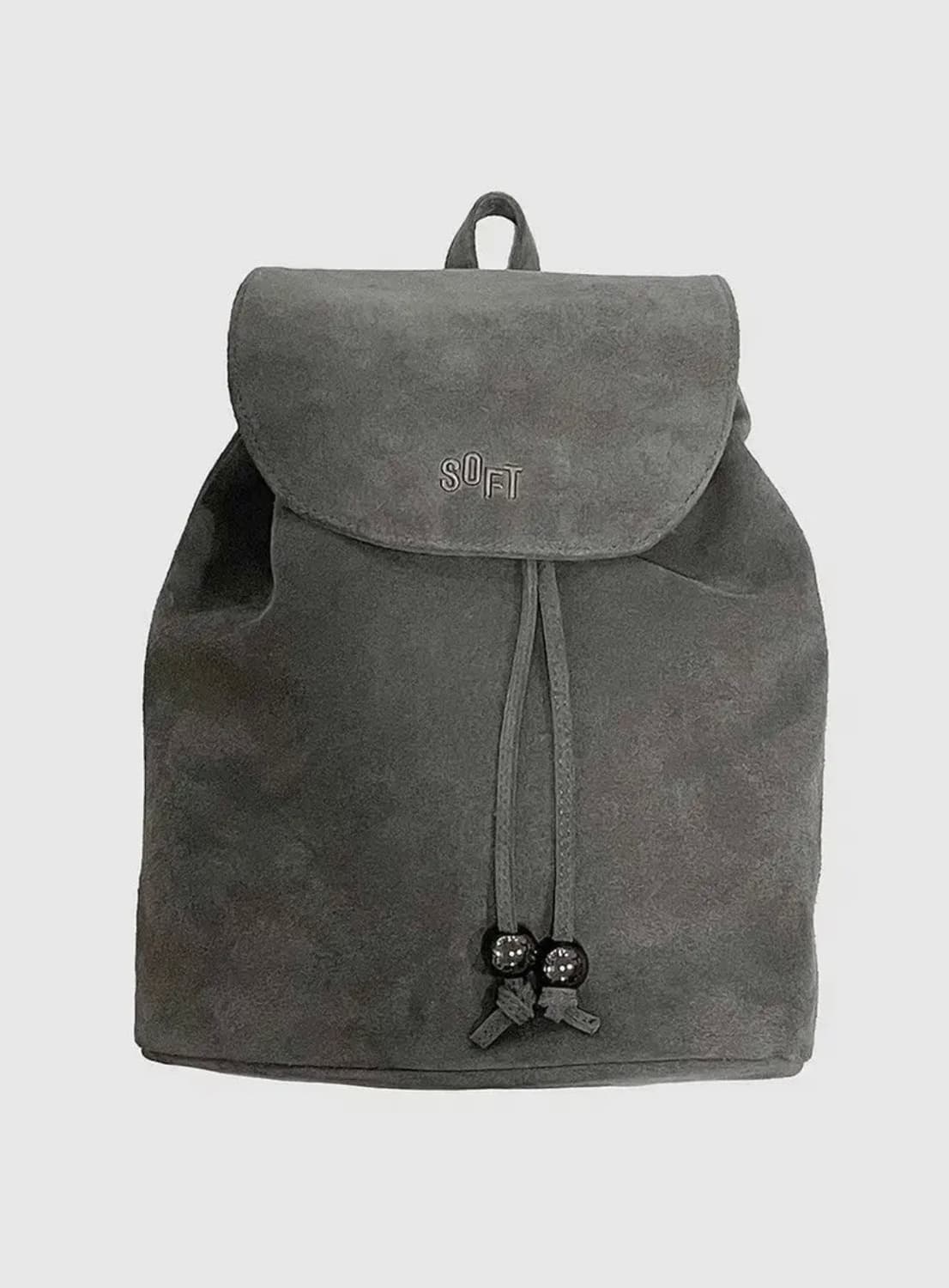 소프트서울 스웨이드 블랙볼 백팩 그레이 상품이미지1