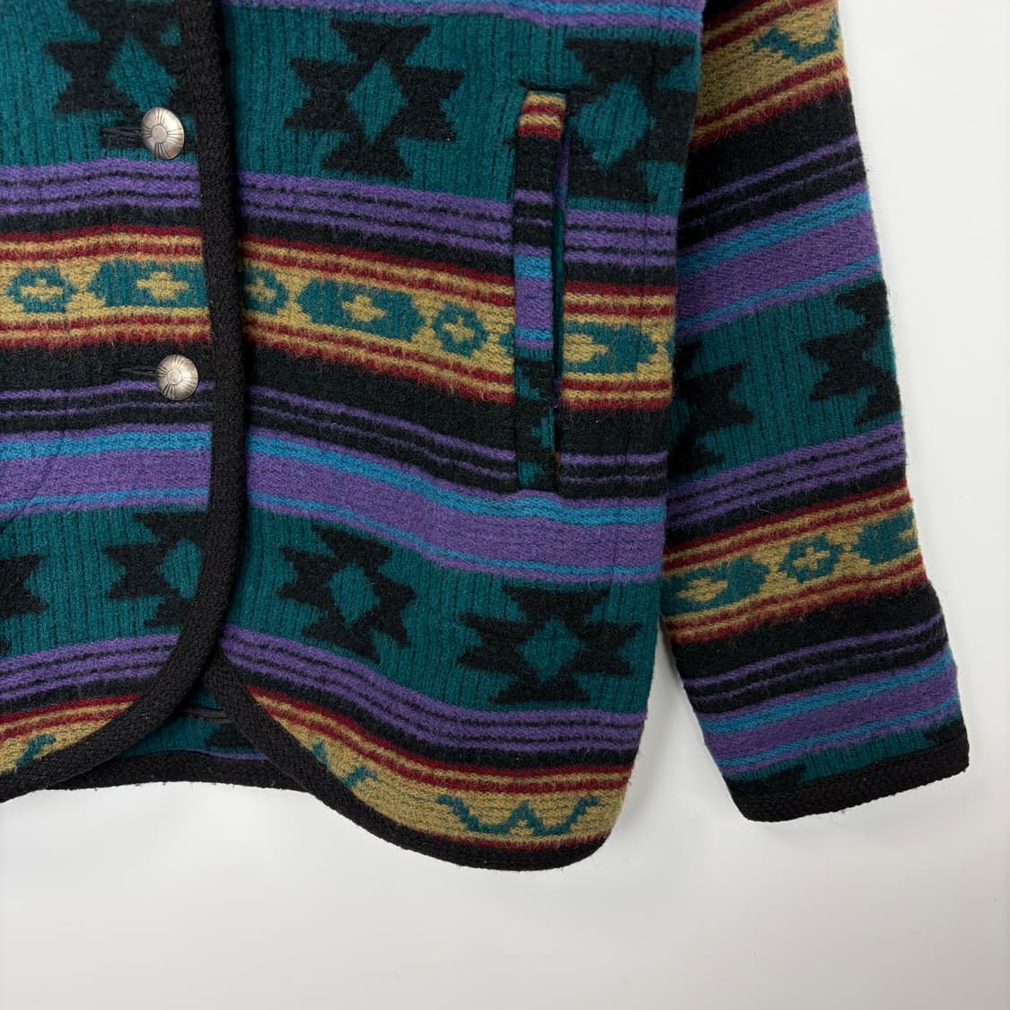 90s 울리치 나바호 노르딕 패턴 숄카라 울 자켓 상품이미지6