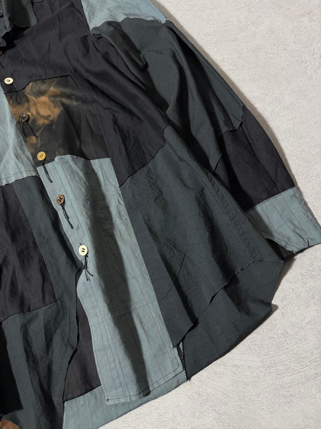 Archivio J.M. Ribot Dark Patchwork Shirt 상품이미지9