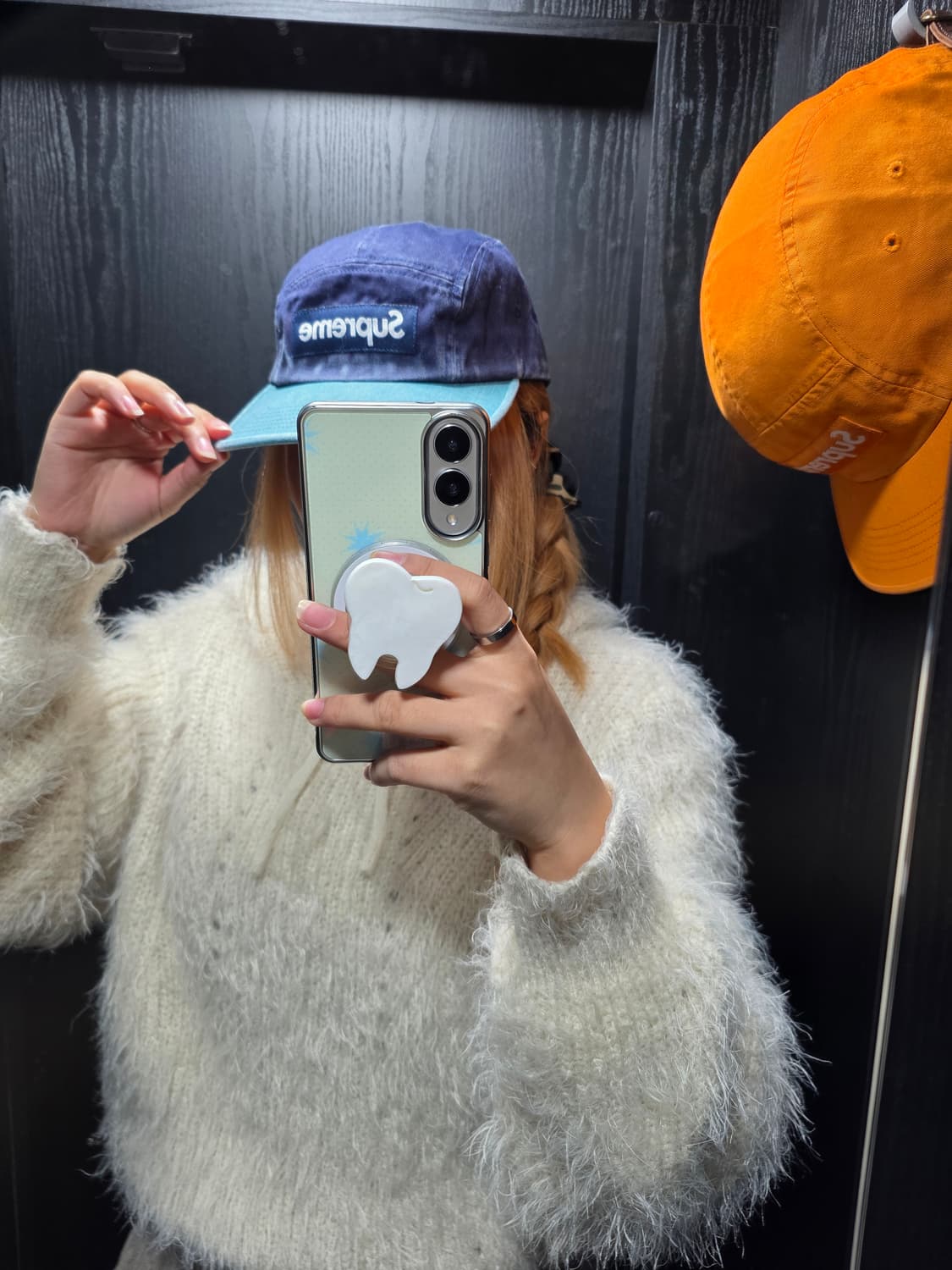 슈프림 피그먼트 투톤 캠프캡 네이비 상품이미지3